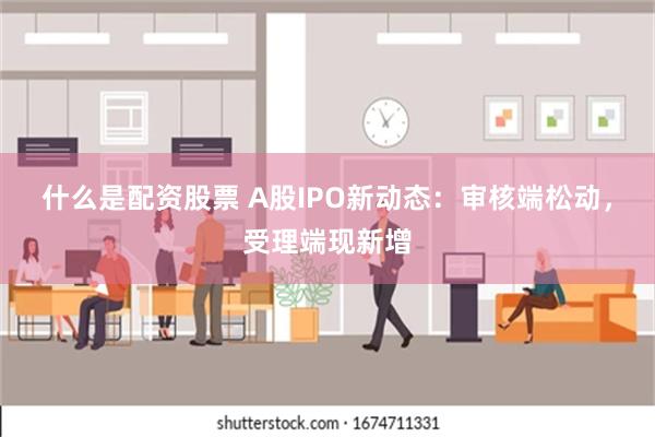 什么是配资股票 A股IPO新动态：审核端松动，受理端现新增