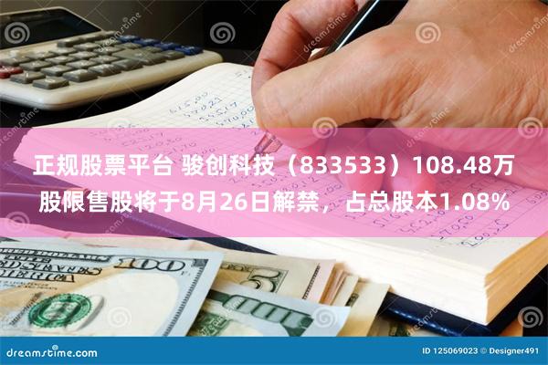 正规股票平台 骏创科技（833533）108.48万股限售股将于8月26日解禁，占总股本1.08%