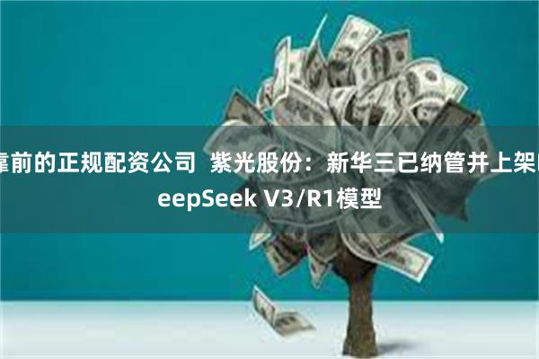 靠前的正规配资公司  紫光股份：新华三已纳管并上架DeepSeek V3/R1模型