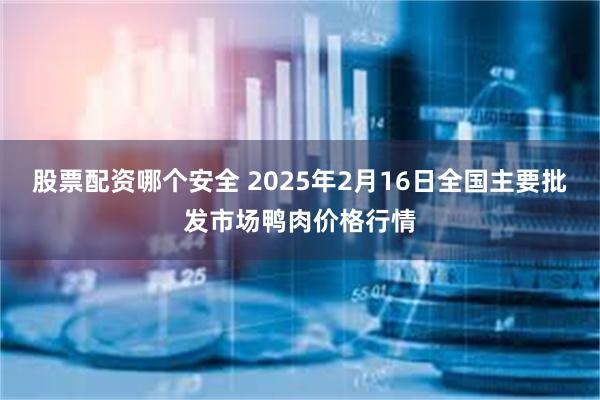 股票配资哪个安全 2025年2月16日全国主要批发市场鸭肉价格行情